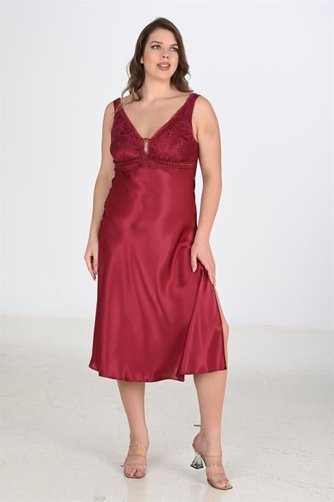 Aria`s Closet 2li Bordo Sabahlık Takımı Bigsize 6229 Aria`s Closet 2li Bordo Sabahlık Takımı Bigsize 6229