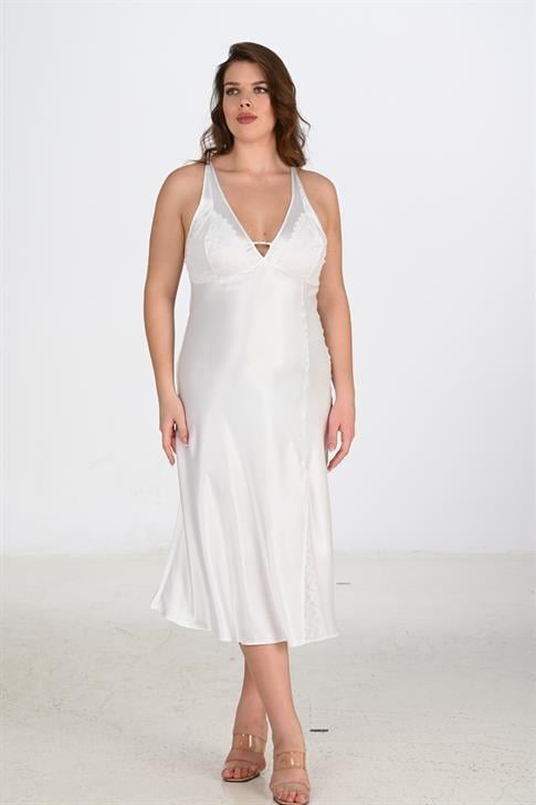 Aria`s Closet 2li Ekru Sabahlık Takımı Bigsize 6224 Aria`s Closet 2li Ekru Sabahlık Takımı Bigsize 6224