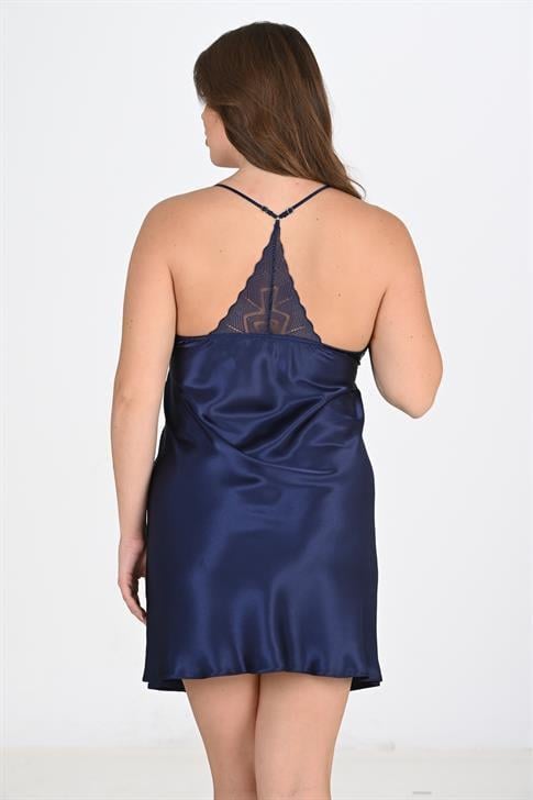 Aria`s Closet 2`li Lacivert Sabahlık Takımı Bigsize 6215 Aria`s Closet 2`li Lacivert Sabahlık Takımı Bigsize 6215