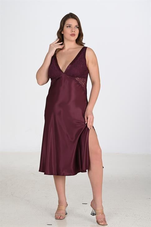 Aria`s Closet 2li Mürdüm Sabahlık Takımı Bigsize 6223 Aria`s Closet 2li Mürdüm Sabahlık Takımı Bigsize 6223