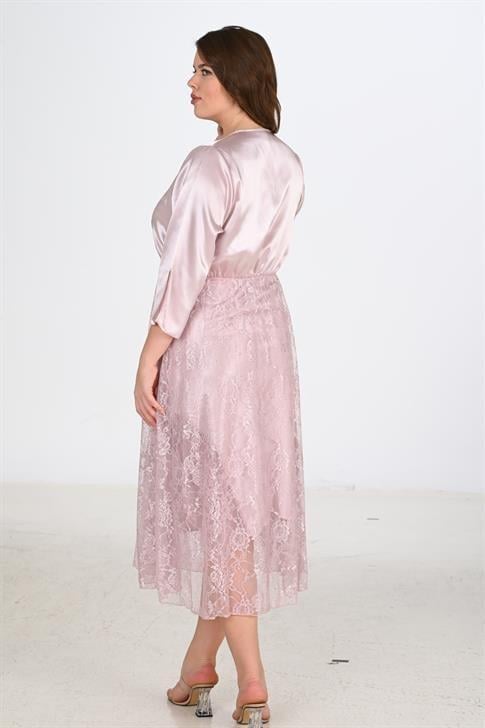 Aria`s Closet 2`li Pudra Sabahlık Takımı Bigsize 6220 Aria`s Closet 2`li Pudra Sabahlık Takımı Bigsize 6220
