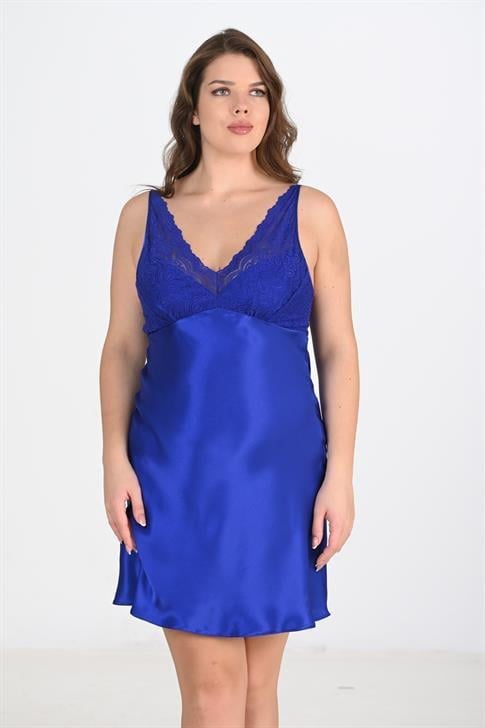 Aria`s Closet 2`li Saks Sabahlık Takımı Bigsize 6211 Aria`s Closet 2`li Saks Sabahlık Takımı Bigsize 6211