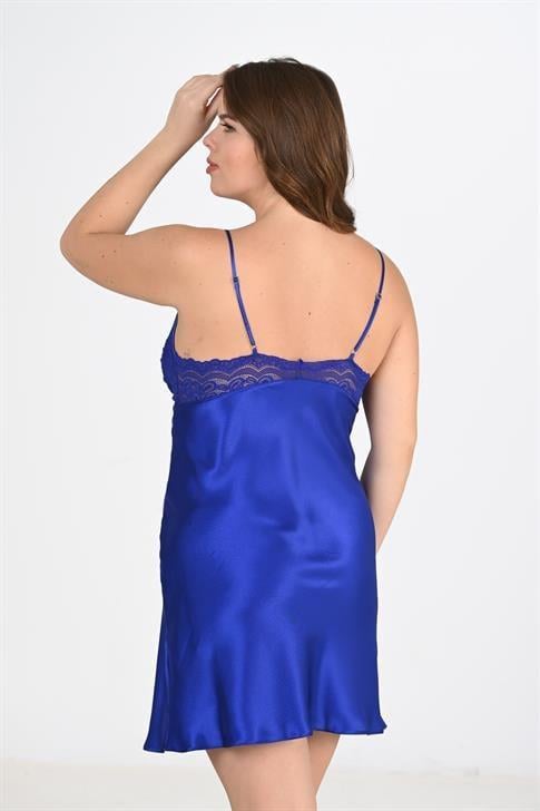 Aria`s Closet 2`li Saks Sabahlık Takımı Bigsize 6211 Aria`s Closet 2`li Saks Sabahlık Takımı Bigsize 6211