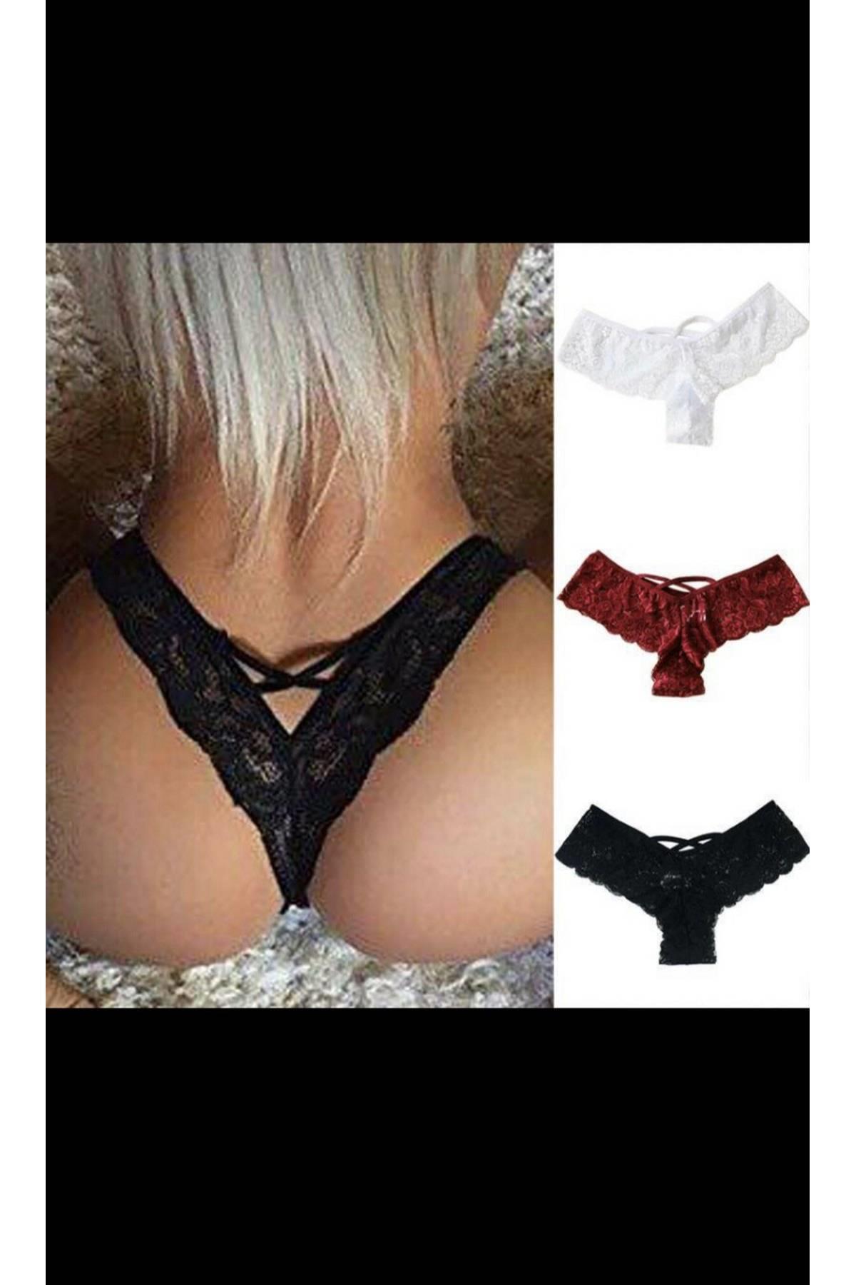 Aria`s Closet Arkası Çapraz Yarım Siyah Külot Aria`s Closet Arkası Çapraz Yarım Siyah Külot