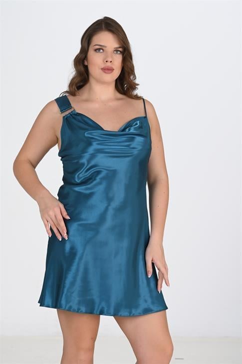Aria`s Closet Büyük Beden 2li Petrol Sabahlık Takımı Bigsize 6206 Aria`s Closet Büyük Beden 2li Petrol Sabahlık Takımı Bigsize 6206