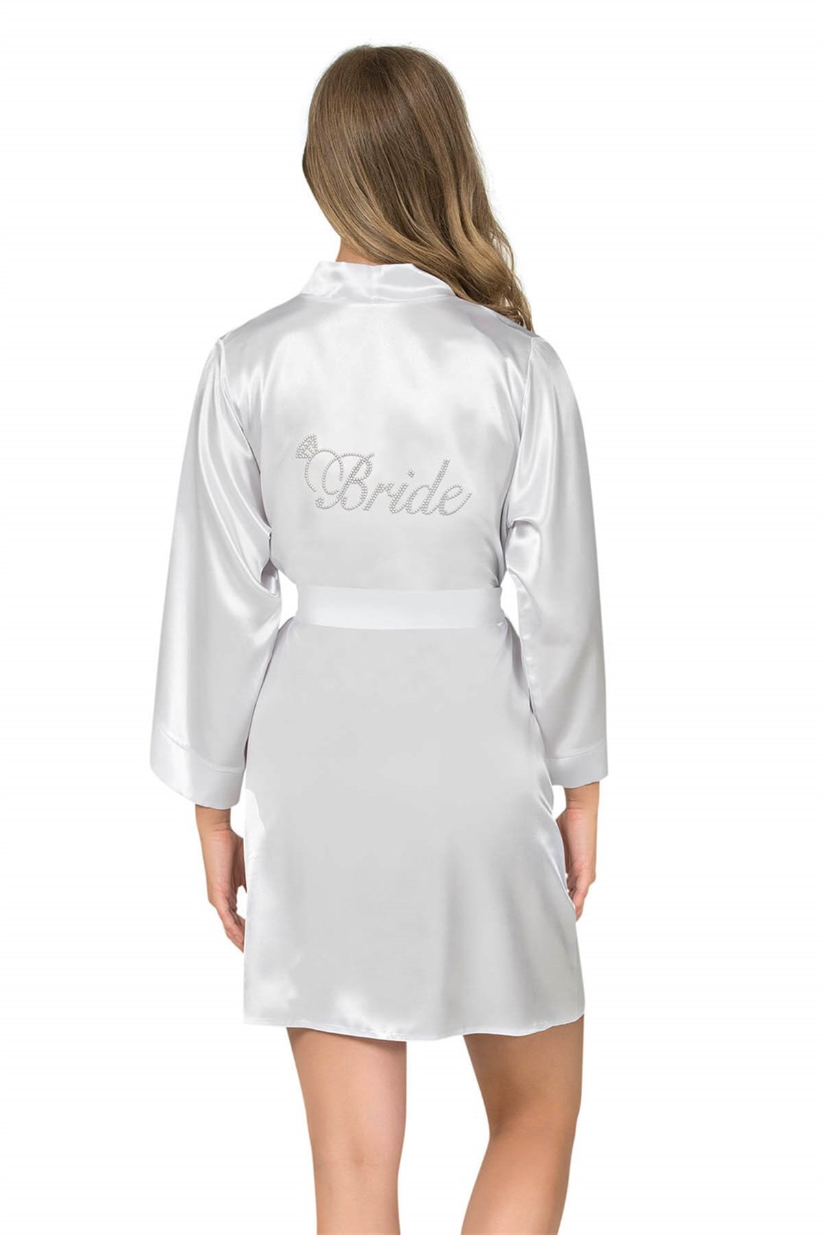 Aria`s Closet Ekru Kısa Saten Bride Sabahlık Aria`s Closet Ekru Kısa Saten Bride Sabahlık