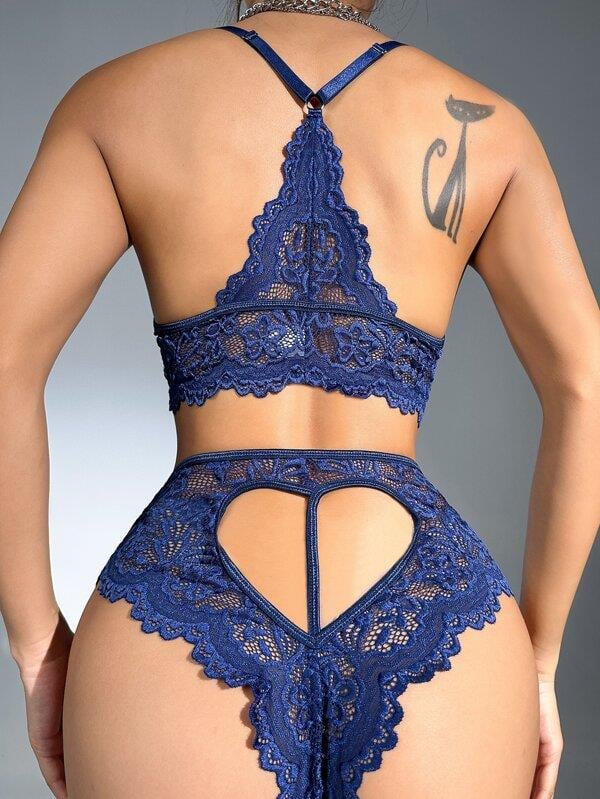 Aria`s Closet Lacivert Dantelli Fantezi Bralet Sütyen Takımı Aria`s Closet Lacivert Dantelli Fantezi Bralet Sütyen Takımı