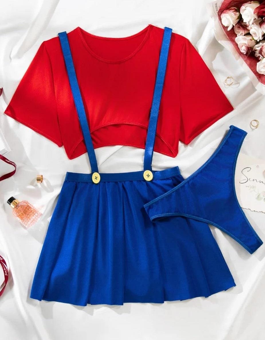 Aria`s Closet Mavi Kırmızı Fantezi Etekli Takım Aria`s Closet Mavi Kırmızı Fantezi Etekli Takım