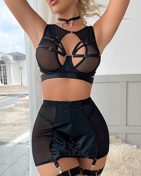 Aria`s Closet Özel Tasarım Seksi Etekli Siyah Fantezi Jartiyer Takımı Aria`s Closet Özel Tasarım Seksi Etekli Siyah Fantezi Jartiyer Takımı