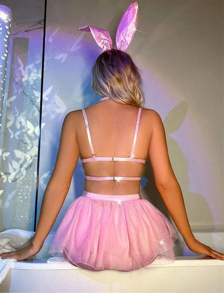 Aria`s Closet Pembe Tütü Etekli Fantezi Tavşan Kostümü Aria`s Closet Pembe Tütü Etekli Fantezi Tavşan Kostümü