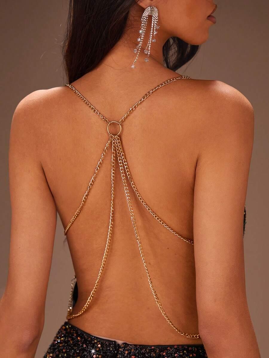 Aria`s Closet Sırt Zincir Dekolteli Seksi Mini Kadın Elbise Aria`s Closet Sırt Zincir Dekolteli Seksi Mini Kadın Elbise
