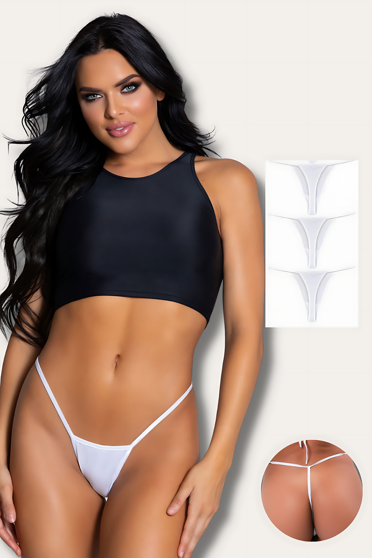 Aria`s Closet Süprem Penye Tanga String Külot 3`lü Aria`s Closet Süprem Penye Tanga String Külot 3`lü