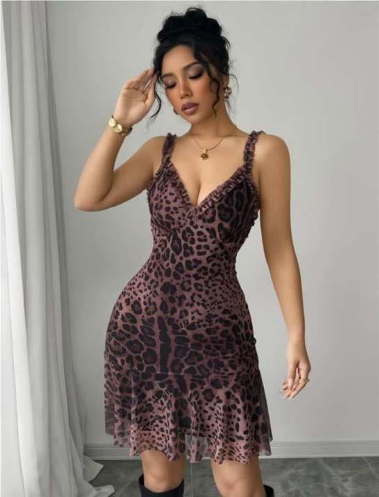 Aria`s Closet Timsah Desenli Askılı Mini Club Elbisesi Aria`s Closet Timsah Desenli Askılı Mini Club Elbisesi
