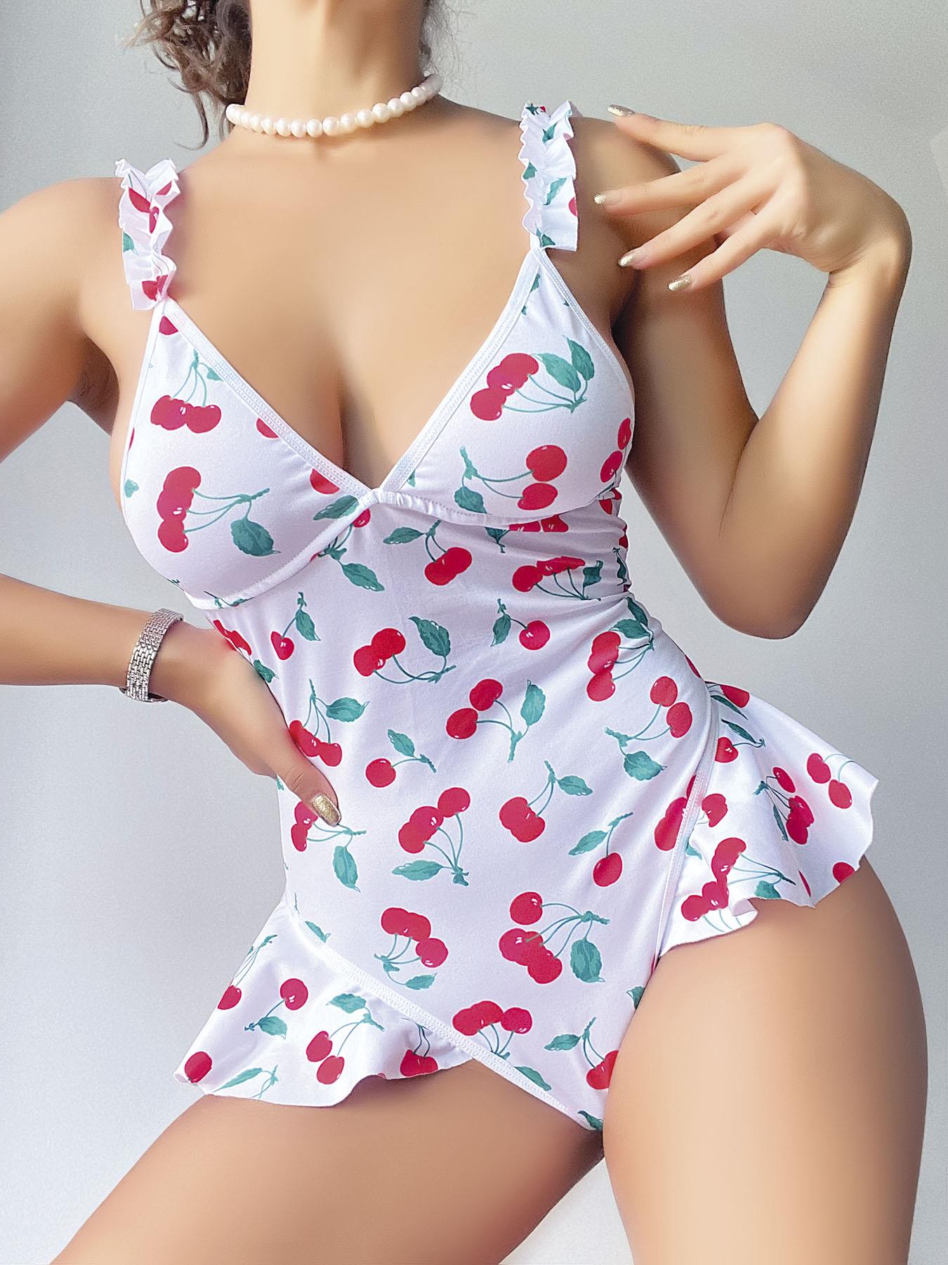 Aria`s Closet Vişne Desenli Fantezi Body Aria`s Closet Vişne Desenli Fantezi Body