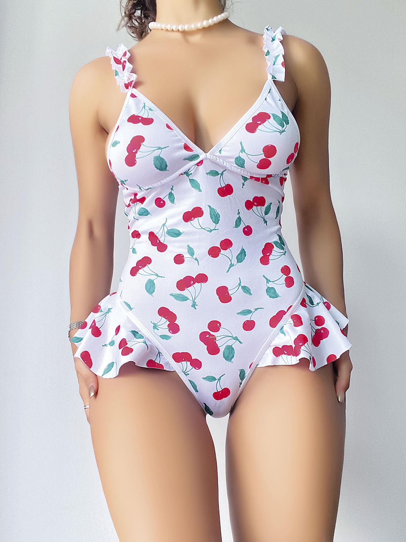 Aria`s Closet Vişne Desenli Fantezi Body Aria`s Closet Vişne Desenli Fantezi Body