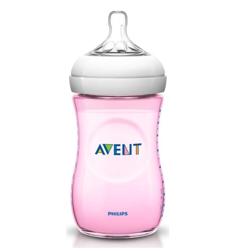 Avent Natural PP Biberon 260 ml - Pembe Avent Natural PP Biberon 260 ml - Pembe