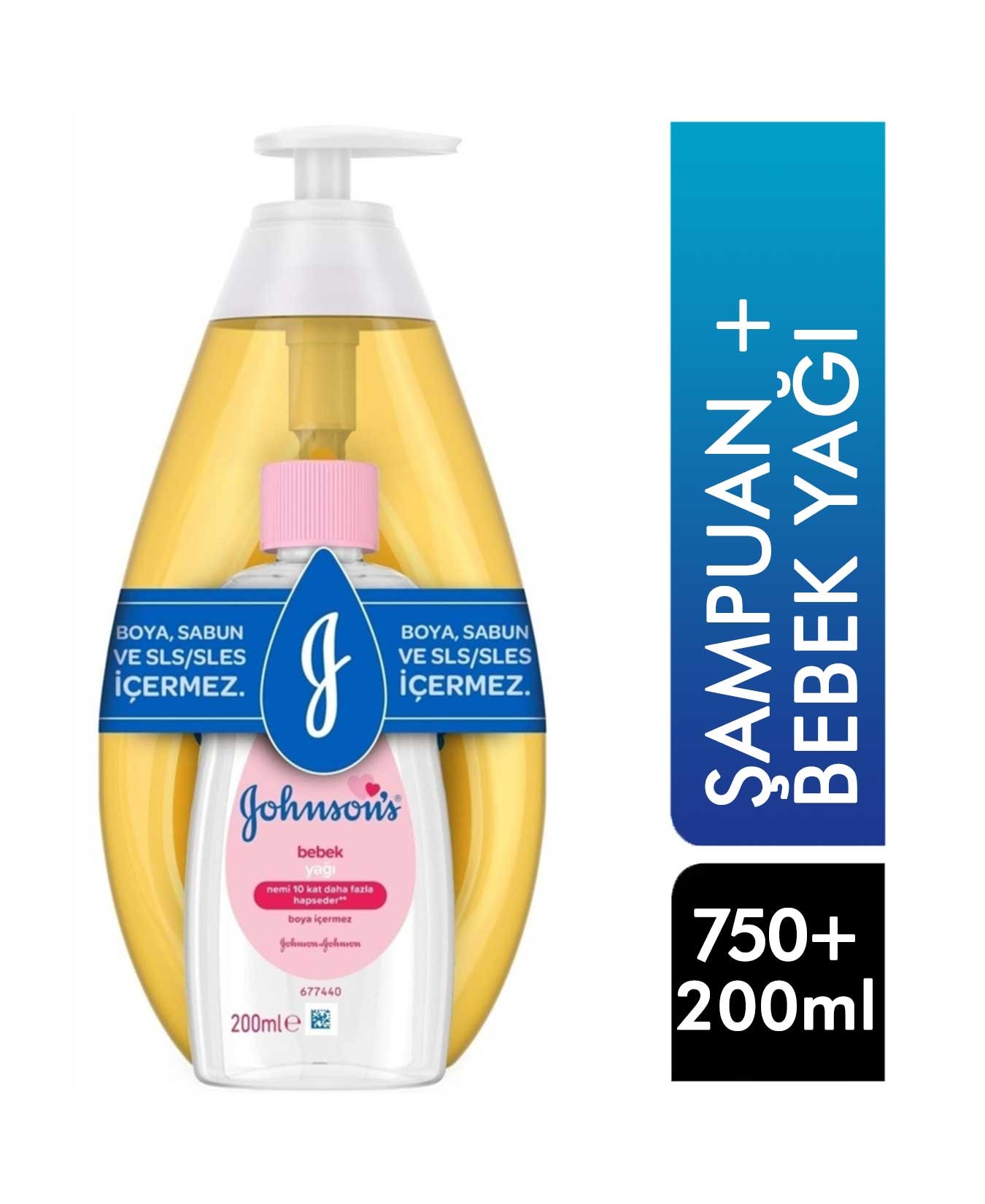 Johnson`s Baby Gold Şampuan 750 ml + Bebek Yağı 200 ml Johnson`s Baby Gold Şampuan 750 ml + Bebek Yağı 200 ml