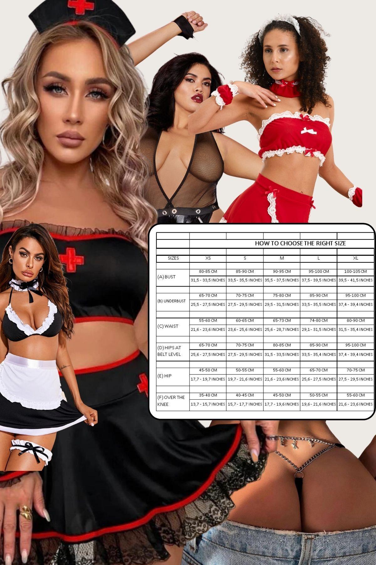 Aria`s Closet Kırmızı Arkası Açık String Tanga Külotlu Fantezi Kostüm Aria`s Closet Kırmızı Arkası Açık String Tanga Külotlu Fantezi Kostüm
