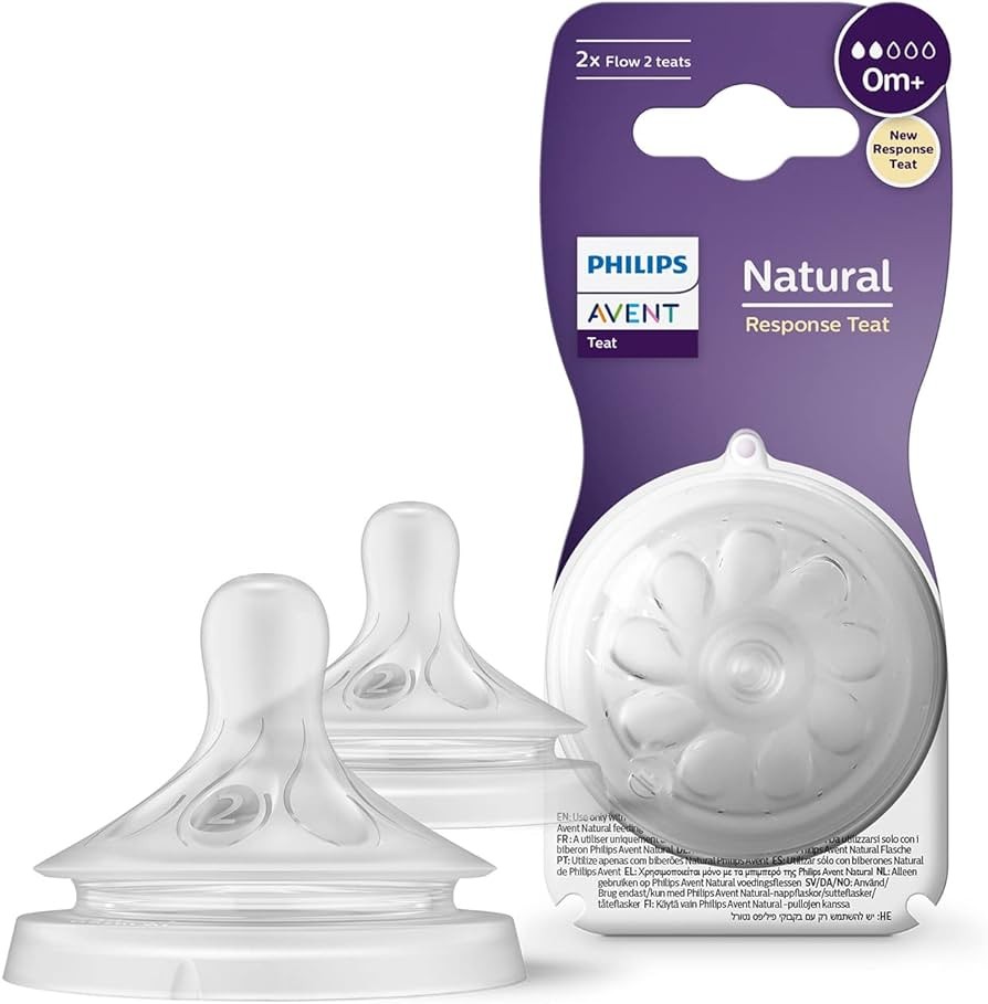 Philips Avent Natural Response 2`li Biberon Emziği, 2 Numara, 0 Ay+ Philips Avent Natural Response 2`li Biberon Emziği, 2 Numara, 0 Ay+