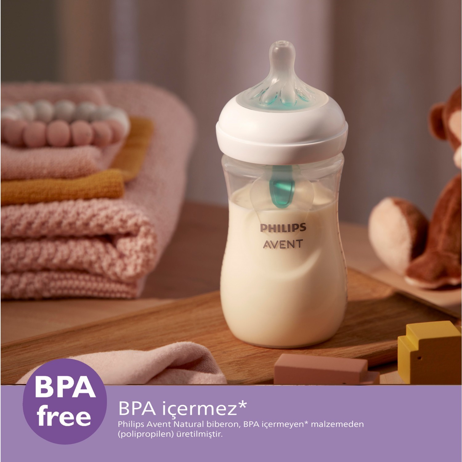 Philips Avent Natural Response PP Antikolik Biberon 260 ML 1 Ay+ SCY673/01 Philips Avent Natural Response PP Antikolik Biberon 260 ML 1 Ay+ SCY673/01