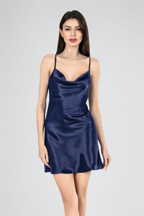 Aria`s Closet Kısa Gecelik Degaje Lacivert 7740 Aria`s Closet Kısa Gecelik Degaje Lacivert 7740