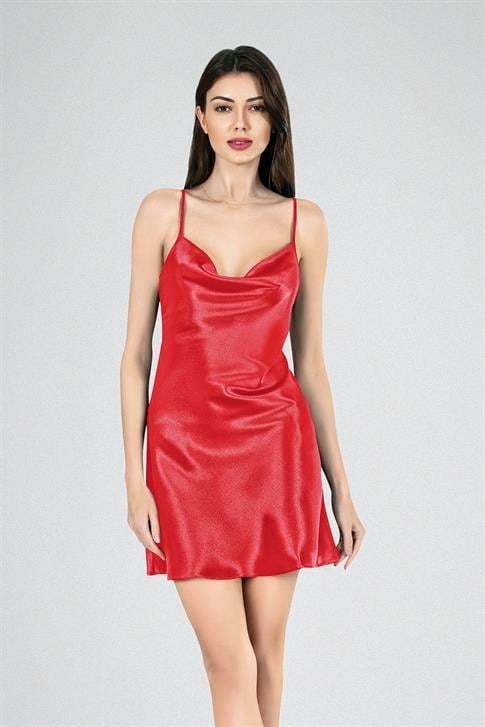 Aria`s Closet Kısa Gecelik Degaje Kırmızı 7740 Aria`s Closet Kısa Gecelik Degaje Kırmızı 7740