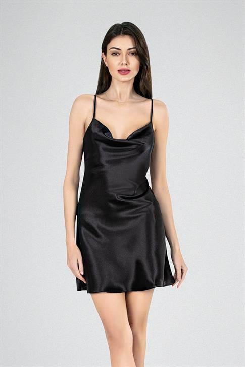 Aria`s Closet Kısa Gecelik Degaje Siyah 7740 Aria`s Closet Kısa Gecelik Degaje Siyah 7740