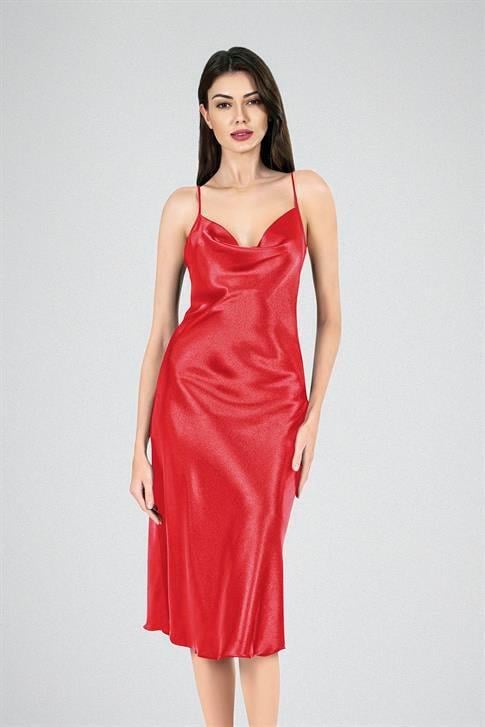 Aria`s Closet Uzun Gecelik Degaje Kırmızı Aria`s Closet Uzun Gecelik Degaje Kırmızı